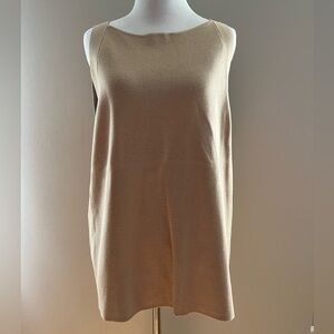NWT Ann Taylor Tan Tailored Sweater Shell Size XXL
